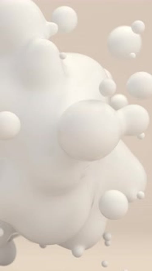 Abstract Liquid Spheres Floating 3D loop animation