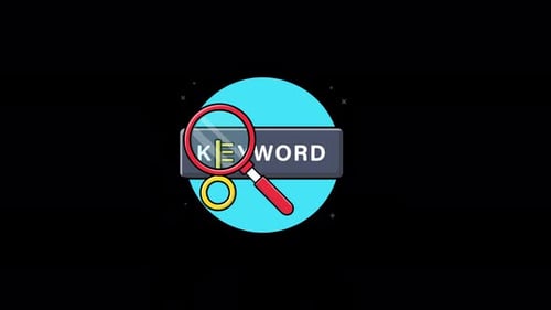 Keyword Research Concept Animation Video - Transparent