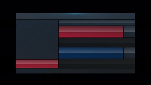 Modern Animated Lower Third with Data Bars for Broadcast