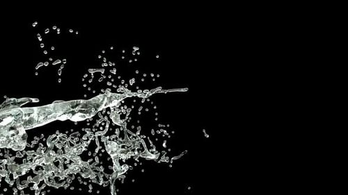 Realistic Water Splash Dynamic Fluid Element