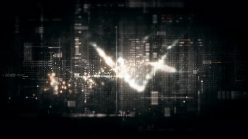 Futuristic Screen Display Data Matrix Simulation Background 02