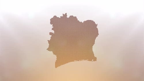 Animated Map Outline Reveal with Digital Grid Effect