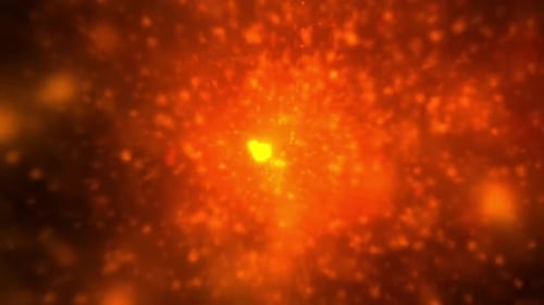 Dynamic orange energy burst pulses outward in mesmerizing sequence