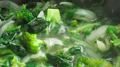 boiled green vegetables