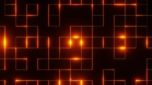Orange Square Abstract Glowing Patterns Background Vj Loop Animation In 4K