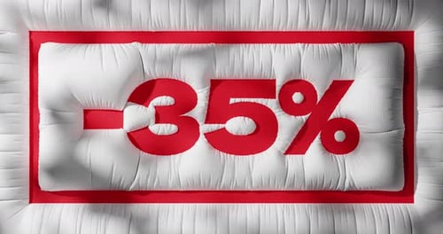 Soft Puffy Discount Text Percentage Reveal