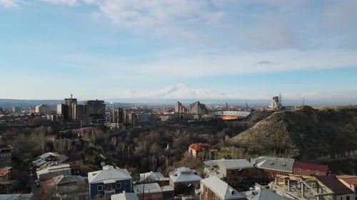 Picturesque View of Beautiful Ancient Historical City Panorama Houses and Skyscrapers Lovely Streets