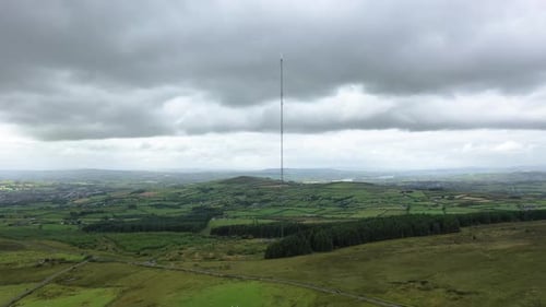 Aerial View of the Strabane Transmitting Station in Northern Ireland