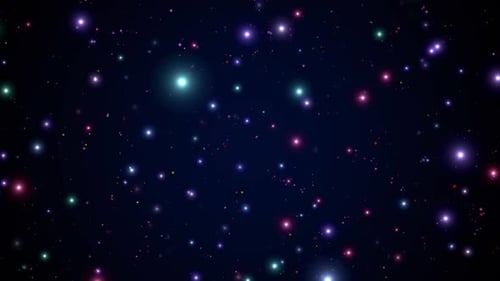 Colorful Twinkling Star Field Space Background Loop