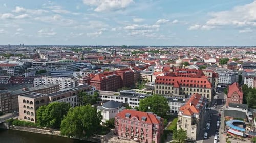Aerial view of mitte district in Berlin , Germany