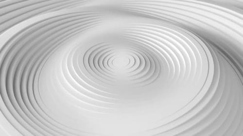 Seamless White Geometric Ripple Wave Background Loop