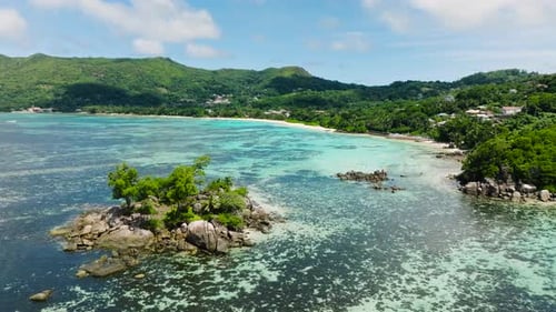 Tropical Beach Scenery in the Seychelles Mahe Island