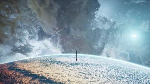 Raketenstart von der Erdoberfläche