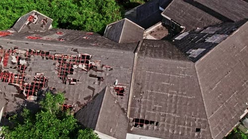 The Dilapidated Roof An Abandoned Manor House