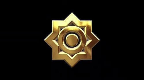 3D Golden Star Awards Celebration Rotating Loop