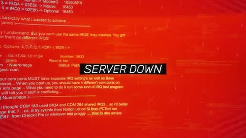 Server Down On Warning Hack Background Screen