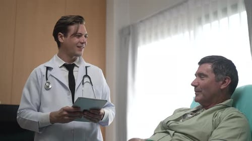 Doctor is working at hospital.