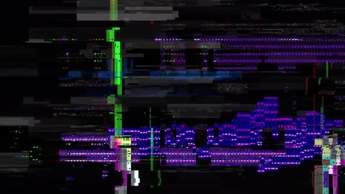 Digital glitch damaged effect.