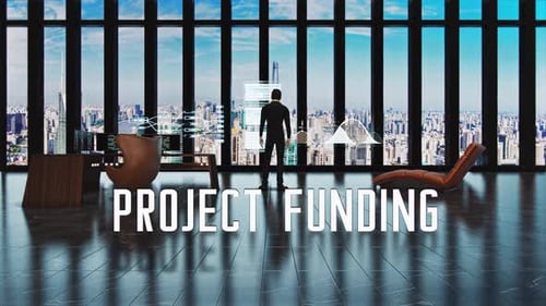 Successful Businessman And Project Funding Text