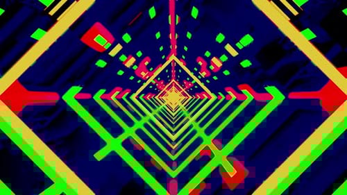 Vibrant Geometric Tunnel Abstract Motion Loop Background