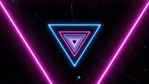 Vj Neon Triangle Futuristic