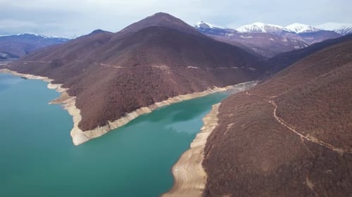 Reservoir Lake And Mountains