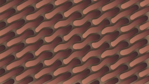 Retro Brown Wavy Shapes Abstract Background