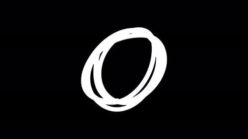 Hand Drawn White Scribble Circle Animation