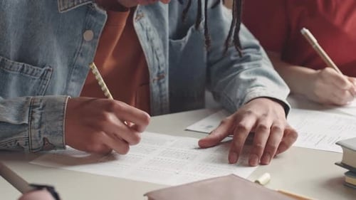 Students Writing Exam