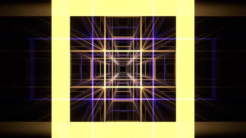 Purple And Yellow Abstract Squares Moving Background Vj Loop In 4K