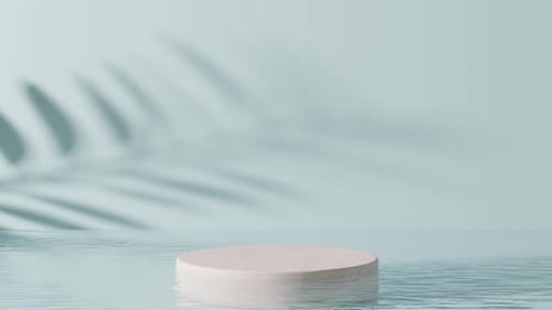 Minimalist Circular Platform on Water