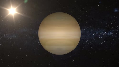Rotating Planet Animation in Starry Outer Space
