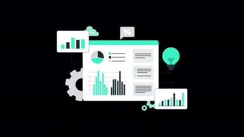 Clean Flat Design Corporate Data Analysis Dashboard Animation