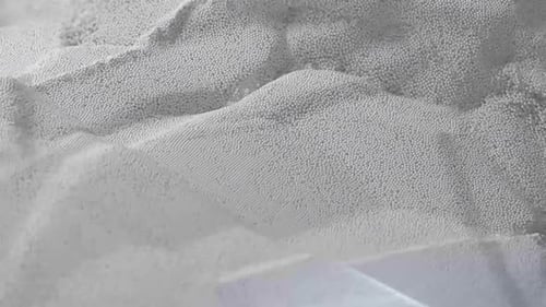 Dynamic abstract particle simulation creates modern background design