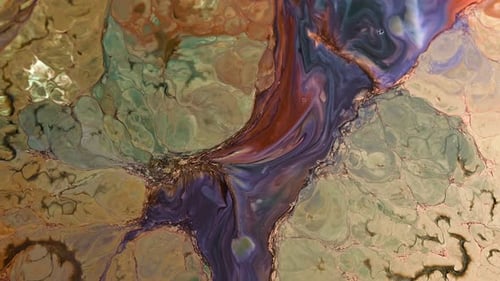 Abstract Pattern of Colors Blending and Swirling