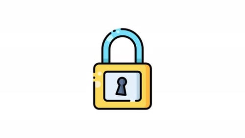 Animated Lock Icon for Security and Protection