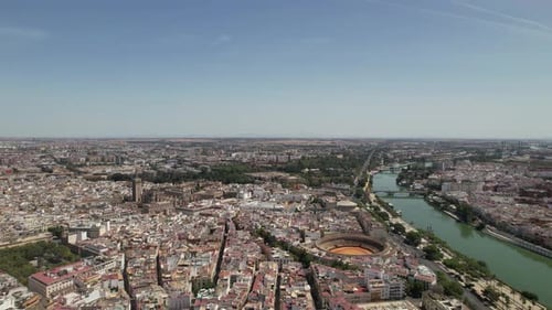 Vista aérea da cidade de Sevilha