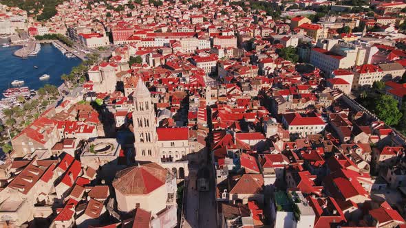 Cityscape of Split Croatia with Historic Architecture on Adriatic ...