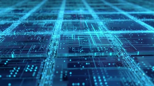 Big-Data-Umgebung mit innovativer Leiterplatte und vielen Chips und Prozessoren