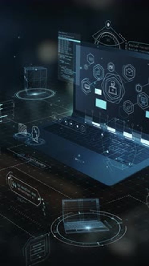 Employee Work Tasks in Animated 3D Infographics