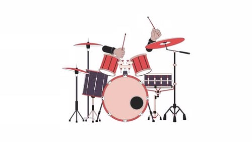 Schlagzeug, Hände, Rhythmus, Bewegungslinie, 2D-Animation, Charakterhände