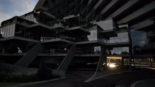 A Towering Skyscraper with a Mesmerizing Display of Windows