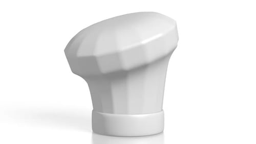 3D White Chef's Hat Design