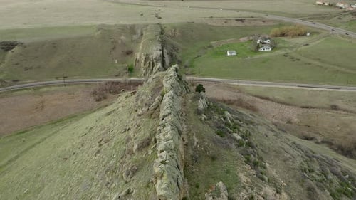 Aerial Rock Ridge top View.