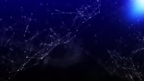 Digital Blue Background With Dots And Lines