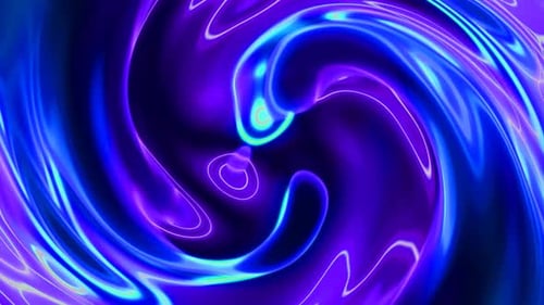 Abstract Neon Fluid Swirl Motion Background