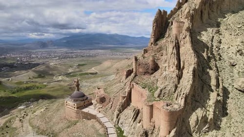 ancient castle and mosque Agrı Turkey