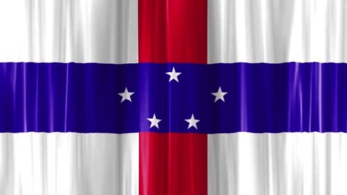 Realistic Waving Netherlands Antilles Flag Animation