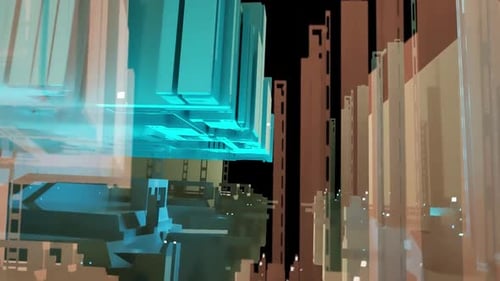 La tecnología abstracta bloquea el renderizado 3D de fondo