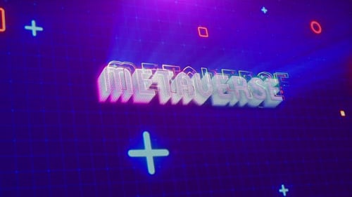 Metaverse Glitch Neon Title Reveal